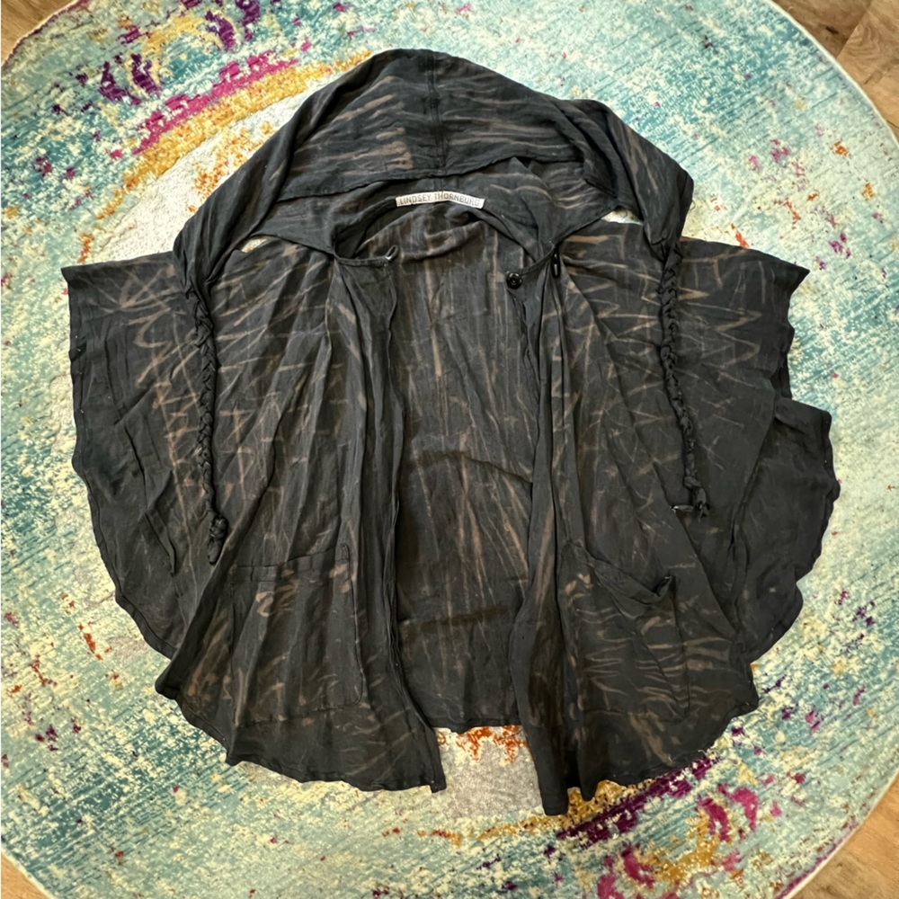 Linsey Thornburg Raw Silk Cape Cloak